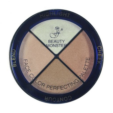 Палетка для контурирования лица FFleur Face Color Perfecting Palette FC-53 3, 12 г