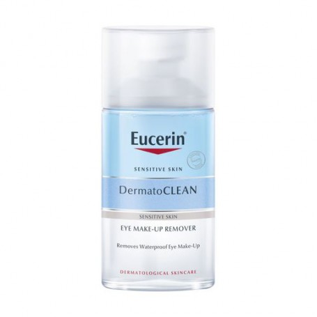 Двухфазное средство для снятия водостойкого макияжа с глаз Eucerin DermatoClean Waterproof Eye Make-Up Remover, 125 мл