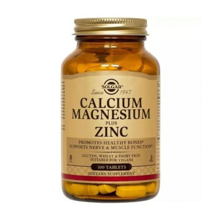 Пищевая добавка минералы в таблетках Solgar Calcium Magnesium Plus Zinc Кальций, магний + цинк, 100 шт