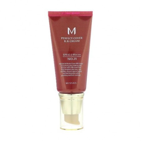 BB-крем для лица Missha M Perfect Cover BB Cream SPF 42/PA +++, 21 Light Beige, 50 мл