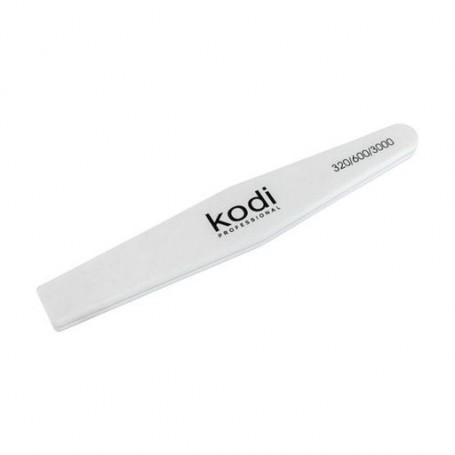 Полировальная пилочка для ногтей Kodi Professional 176, 320/600/3000 грит, белая, 178*28*7.5 мм