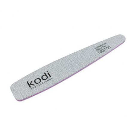 Пилка для ногтей Kodi Professional 150/150 грит конусная, серая, 178*32*4 мм