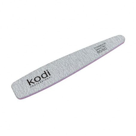 Пилка для ногтей Kodi Professional 80/80 грит конусная, серая, 178*32*4 мм
