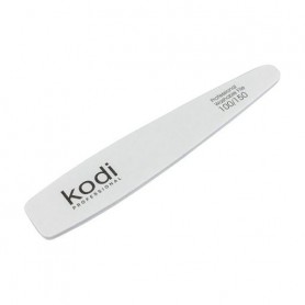 Пилка для ногтей Kodi Professional 100/150 грит конусная, белая, 178*32*4 мм