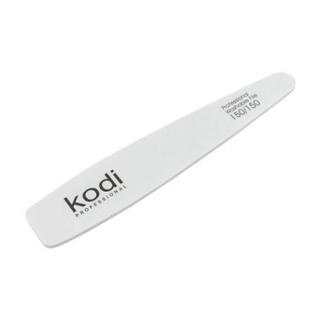 Пилка для ногтей Kodi Professional 150/150 грит конусная, белая, 178*32*4 мм