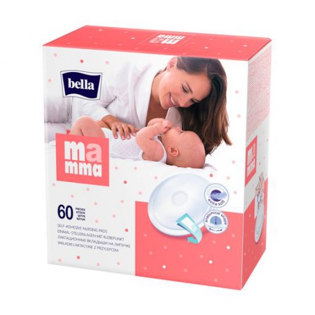 Лактационные вкладыши для груди Bella Мamma с липкой полоской, 60 шт