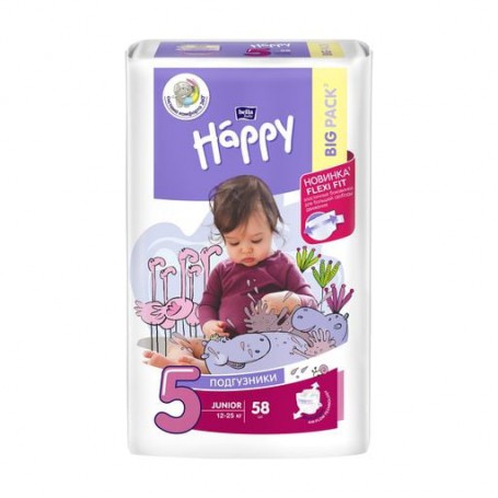 Подгузники Happy Bella Baby Junior размер 5 (11-18 кг), 52 шт