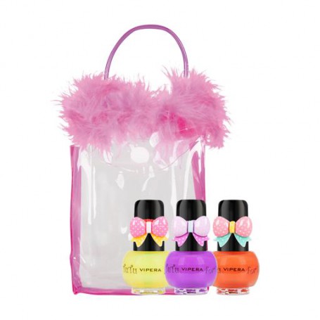 Детский набор Vipera Tutu Peel Off 12 в косметичке (лак для ногтей 11, 5 мл + лак для ногтей 10, 5 мл + лак для ногтей 07, 5 мл)