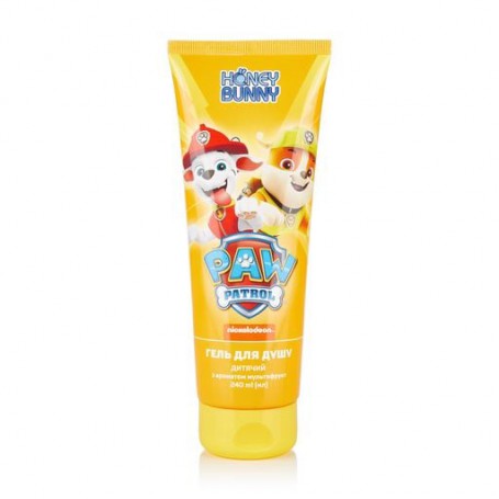 Детский гель для душа Honey Bunny Paw Patrol Щенячий патруль, с ароматом мультифрукт, 240 мл