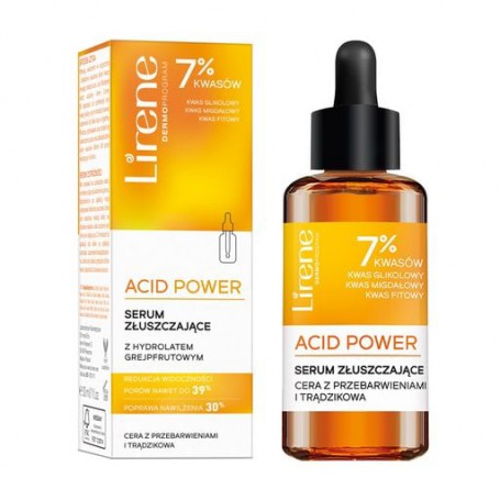 Отшелушивающая сыворотка для лица Lirene Acid Power Serum Exfoliating Skin с кислотами, 30 мл
