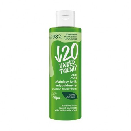 Матирующий антибактериальный тоник для лица Under Twenty Anti Acne Matting Antibacterial Tonic, 200 мл