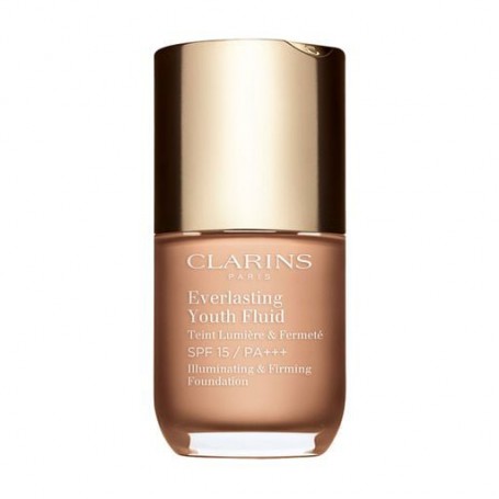 Стойкий тональный флюид для лица Clarins Everlasting Youth Fluid SPF 15 с омолаживающим действием, 110N Honey, 30 мл