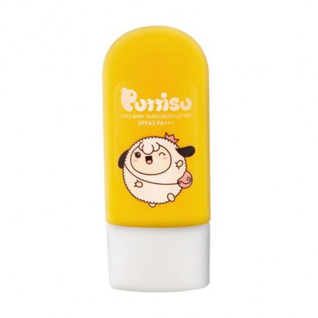 Детский солнцезащитный лосьон для тела Puttisu Safe Baby Sunscreen Lotion SPF 43 PA+++, 50 г