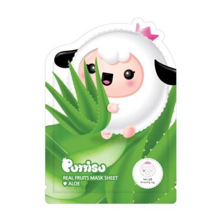 Детская тканевая маска для лица Puttisu Real Fruits Mask Sheet Aloe, 5*18 мл