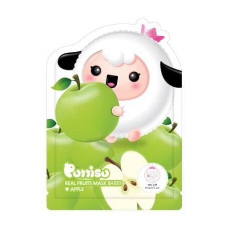 Детская тканевая маска для лица Puttisu Real Fruits Mask Sheet Apple, 5*18 мл