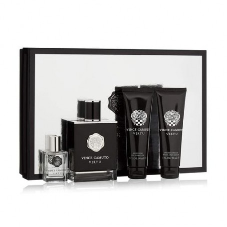 Парфюмированный набор Vince Camuto Virtu мужской (туалетная вода, 100 мл + туалетная вода, 15 мл + бальзам после бритья, 90 мл +