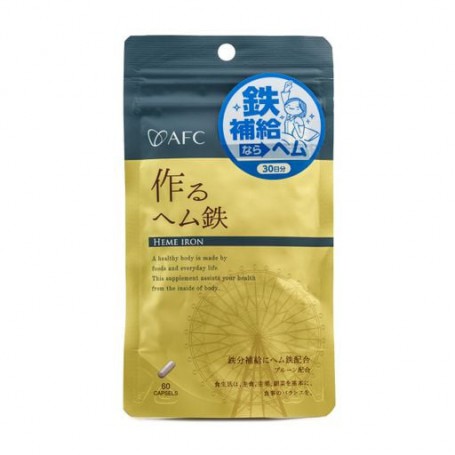 Пищевая добавка витаминно-минеральный комплекс в капсулах AFC Heme Iron Железо 427 мг, 60 шт