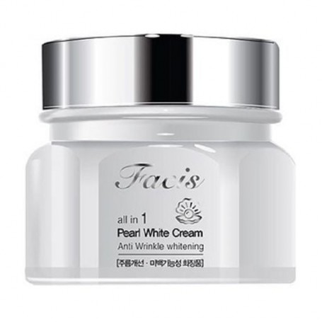 Осветляющий крем для лица Facis All-In-One Pearl Whitening Cream с жемчужным порошком, 100 мл