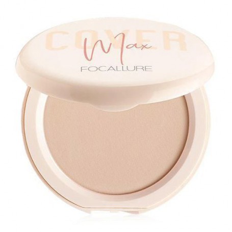 Компактная пудра для лица Focallure Covermax Pressed Powder 01 Light Beige, 9 г
