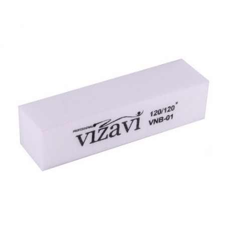 Баф для ногтей Vizavi Professional VNB-01 120/120 грит, білий