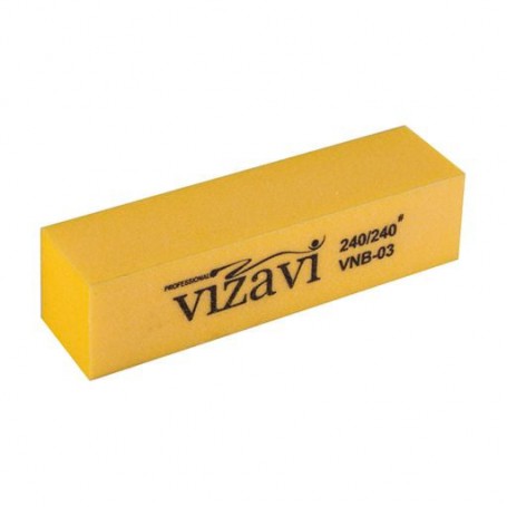 Баф для ногтей Vizavi Professional VNB-03 240/240 грит, жовтий