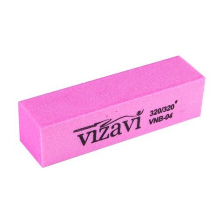 Баф для ногтей Vizavi Professional VNB-04 320/320 грит, рожевий