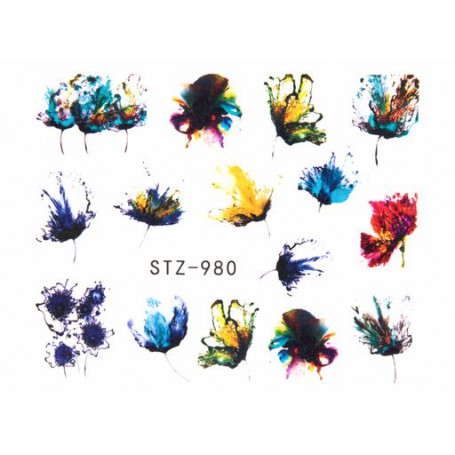 Водные наклейки для ногтей Vizavi Professional STZ (STZ-980)