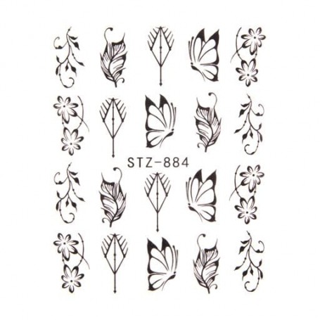 Водные наклейки для ногтей Vizavi Professional STZ (STZ-884)