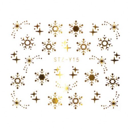 Водные наклейки для ногтей Vizavi Professional золото STZ-Y15