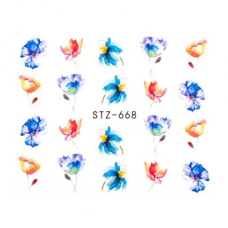 Водные наклейки для ногтей Vizavi Professional STZ-668