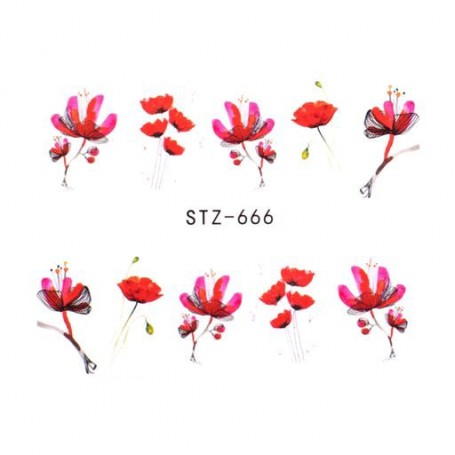 Водные наклейки для ногтей Vizavi Professional STZ-666