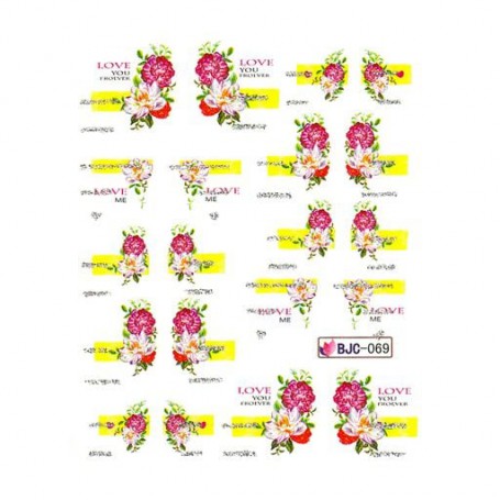 Водные наклейки для ногтей Vizavi Professional BJC (BJC-069)