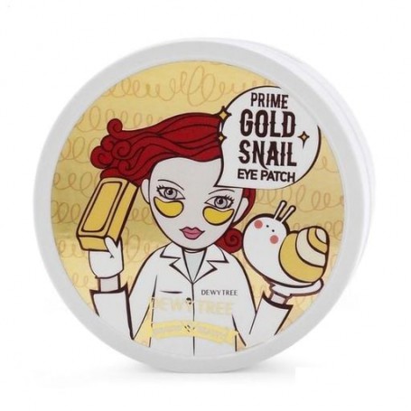Патчи для кожи вокруг глаз Dewytree Prime Gold Snail Eye Patch с золотом и муцином улитки, 60 шт