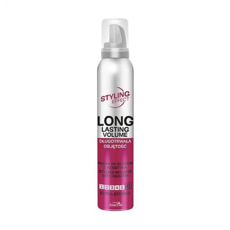 Мусс для волос Joanna Styling Effect Styling Mousse With Keratin Extra Strong с кератином, экстрасильная фиксация, 150 мл