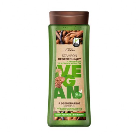 Питательный шампунь Joanna Vegan Regenerating Shampoo для сухих и поврежденных волос, 300 мл