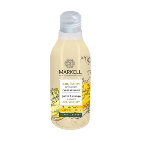 Гель-йогурт для душа Markell Cosmetics Superfood Gel-Yogurt Shower Гуава и манго, 380 мл