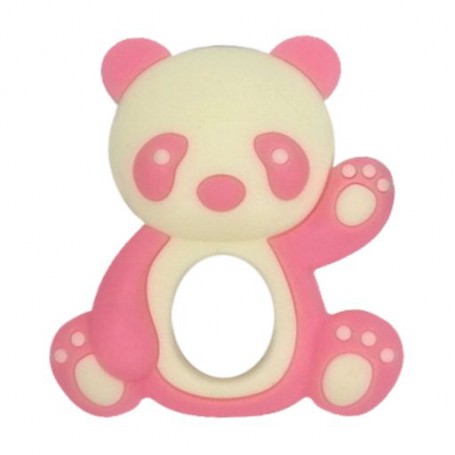 Игрушка-прорезыватель для зубов Lindo Панда розовая, от 3 месяцев (LI 329)