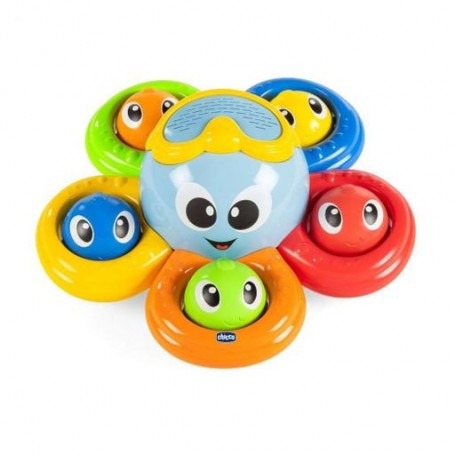 Детская игрушка для ванной Chicco Осьминог Билли, с 6 до 36 месяцев, 22*10*22 см (10037.00)