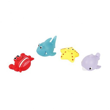 Развивающая игрушка для купания Lindo Морские, с 1.5 лет, 4 шт (B-315)