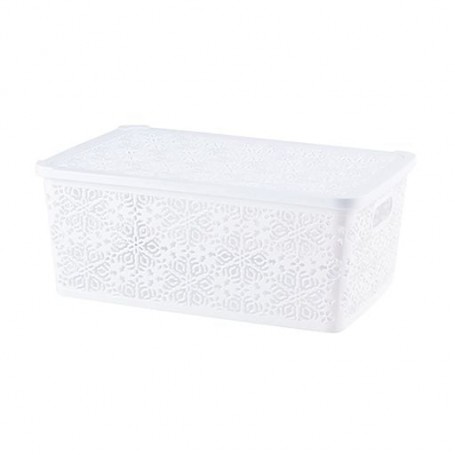 Корзина для хранения Violet House 0404 2 Ажур White, 5*26.5*37,5 см, 14 л