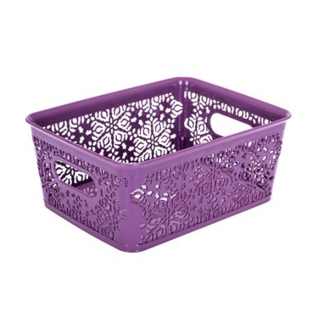 Корзина без крышки Violet House 0501 1 Ажур Plum, 10*19,5*25 см, 5 л