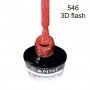 Светоотражающий гель-лак для ногтей Canni Disco 3D Flash 546 бордо, 7.3 мл