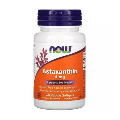Пищевая добавка в капсулах Now Foods Astaxanthin Астаксантин, 4 мг, 60 шт