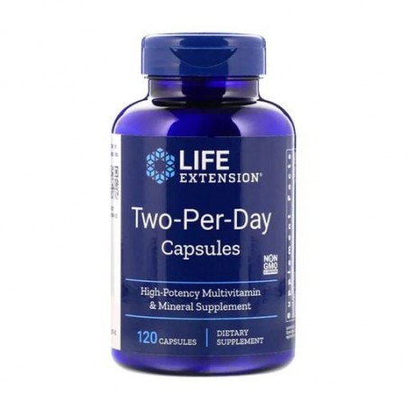 Пищевая добавка мультивитамины в капсулах Life Extension Two-Per-Day Tablets Дважды в день, 120 шт