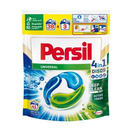 Диски для стирки Persil Universal 4 in 1 Discs Deep Clean Plus Active Fresh, 41 стирка, 41 шт