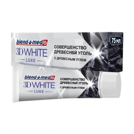 Зубная паста blend-a-med 3D White Luxe Совершенство Древесный уголь, 75 мл