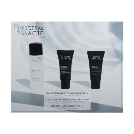Тревел набор Academie Derm Acte Shine Set Сияние (мицеллярная вода, 50 мл + ночной крем для лица, 15 мл + маска для лица, 15 мл)
