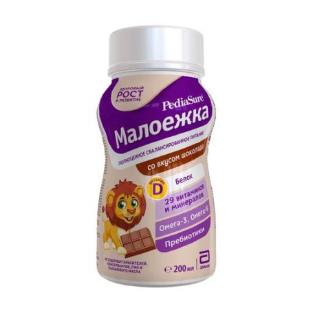 Детский напиток PediaSure Малоежка со вкусом шоколада, от 1 года, 200 мл (Товар критического импорта)