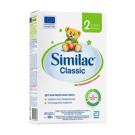 Детская сухая молочная смесь Similac Classic 2, от 6 до 12 месяцев, 300 г (Товар критического импорта)