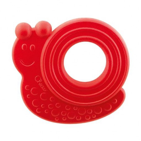 Детский прорезыватель для зубов Chicco Eco+ Улитка, красный, от 3 до 18 месяцев (10490.00.02)
